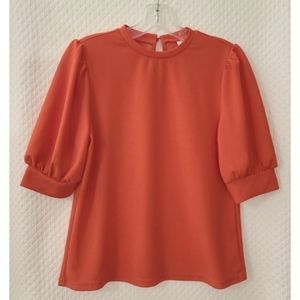 Shein orange blouse